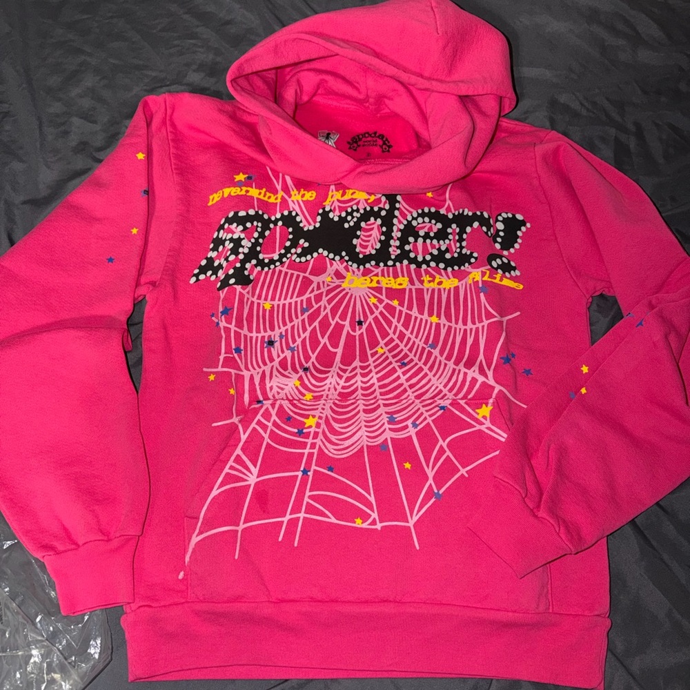 SP5DER V2 P*NK HOODIE IN PINK - XS